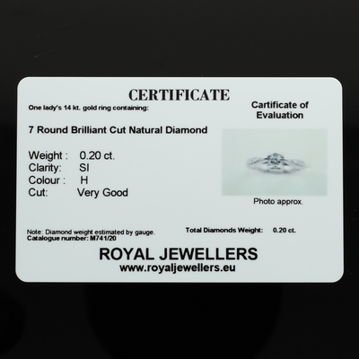 Fehér arany gyűrű 51-es méret (M741/20-51)